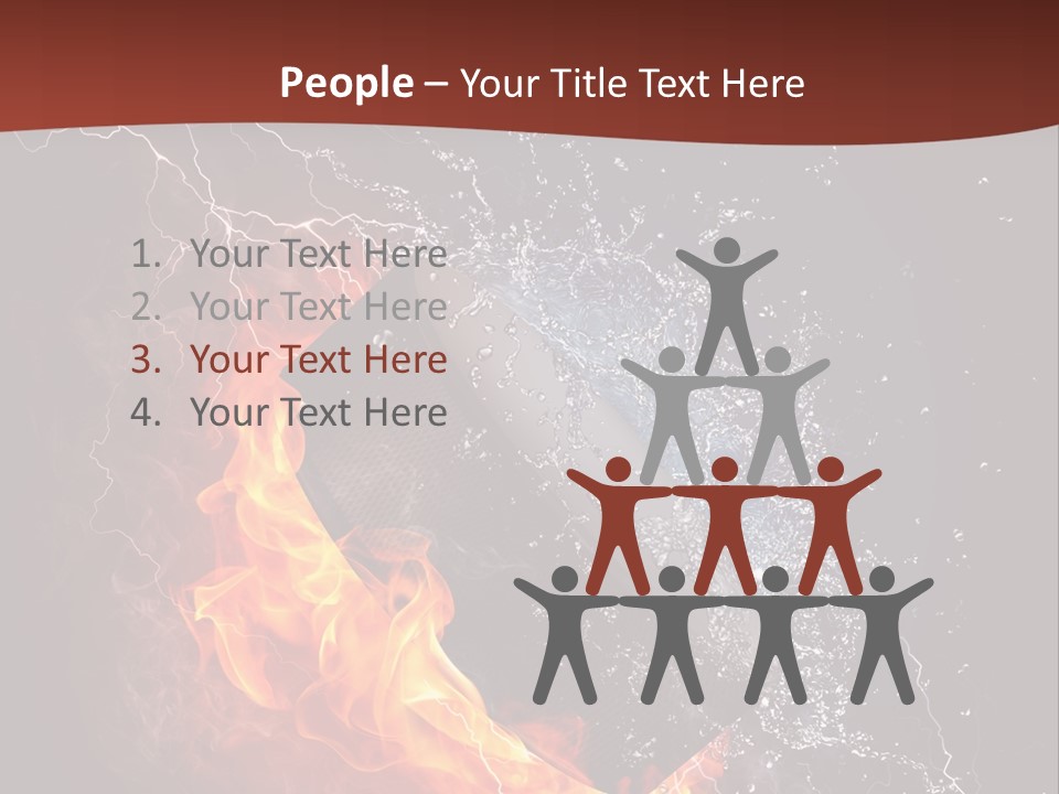 Fire Black Splash PowerPoint Template