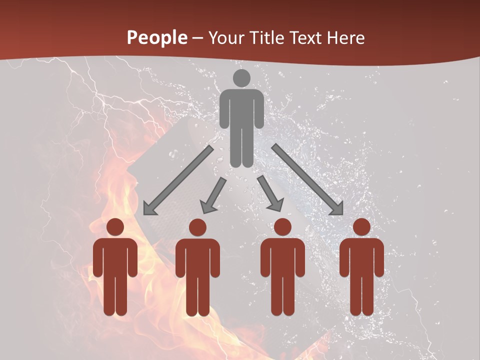 Fire Black Splash PowerPoint Template