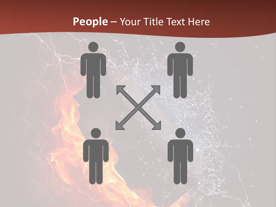 Fire Black Splash PowerPoint Template