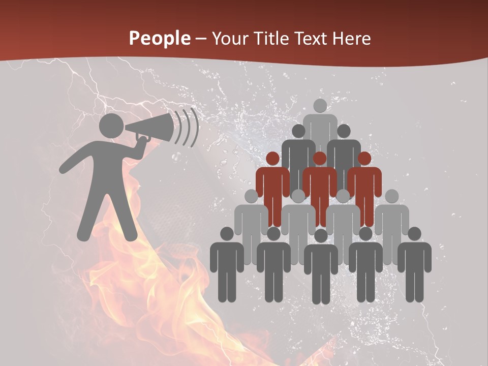 Fire Black Splash PowerPoint Template