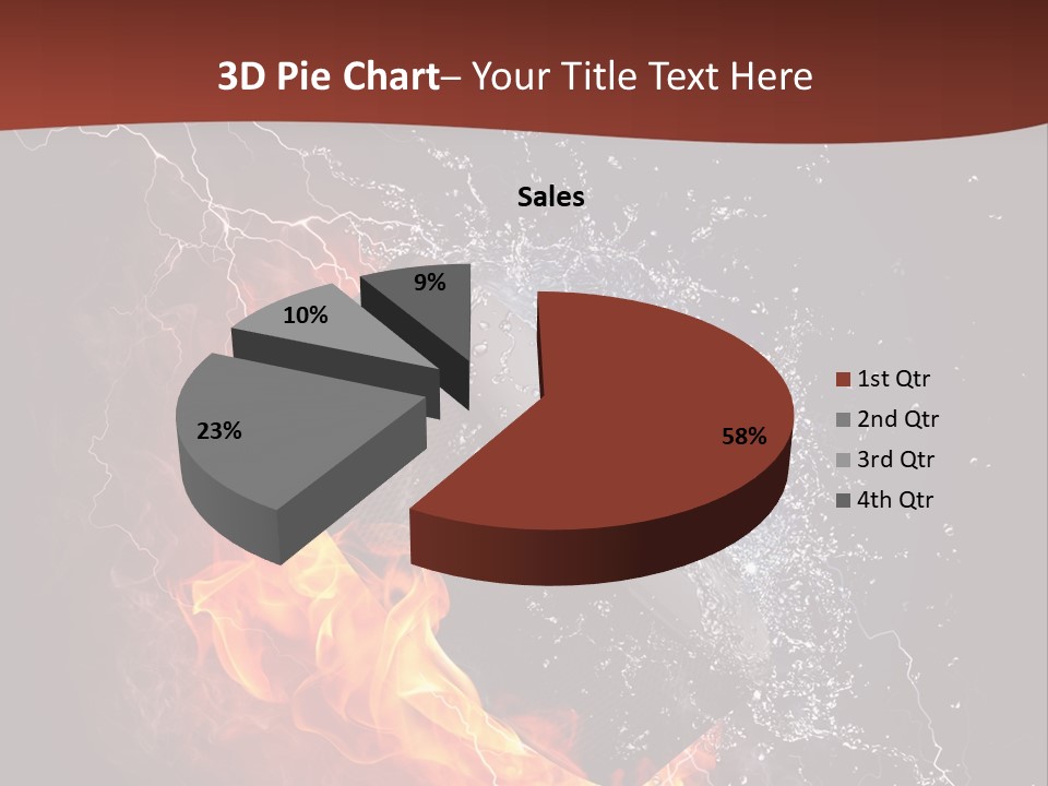 Fire Black Splash PowerPoint Template
