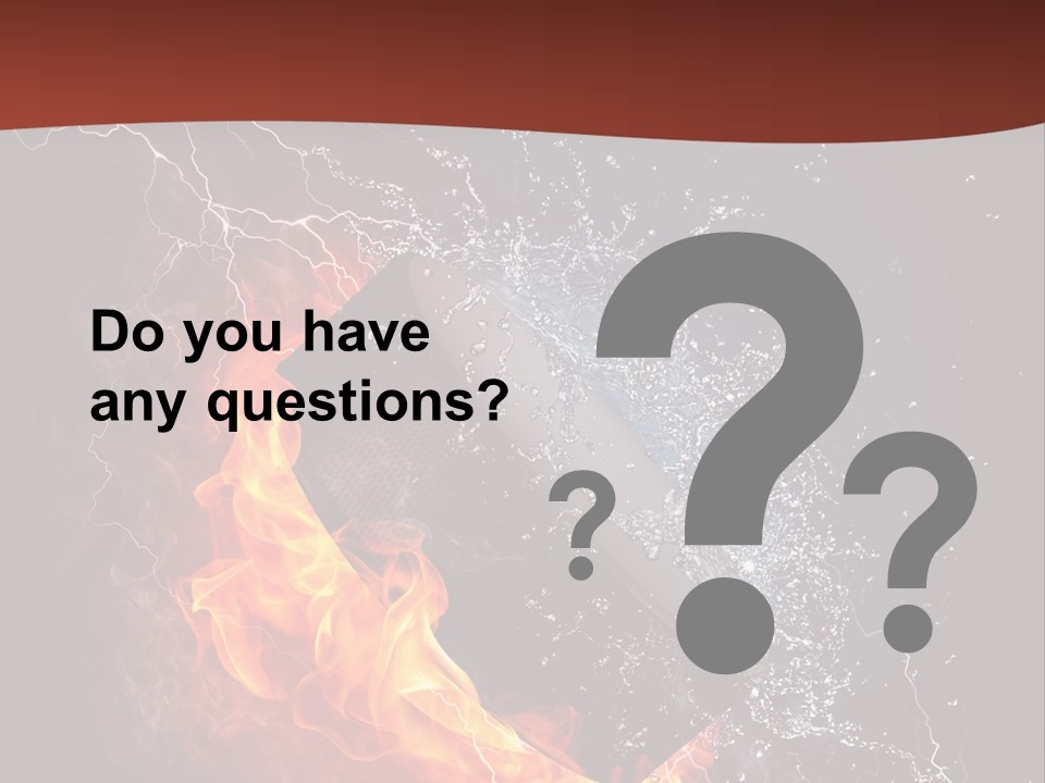 Fire Black Splash PowerPoint Template