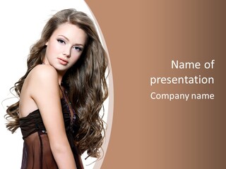 Woman Model Hairstyle PowerPoint Template