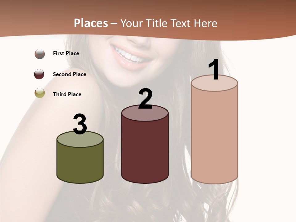 Fashion Laughing Girl PowerPoint Template