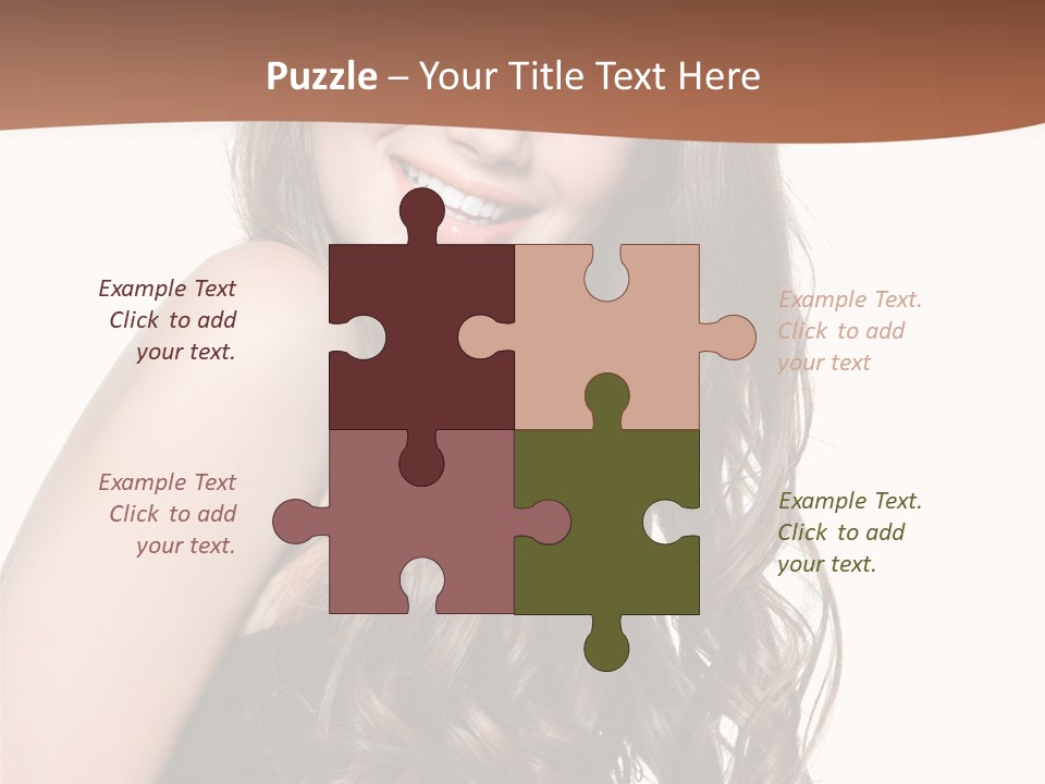 Fashion Laughing Girl PowerPoint Template