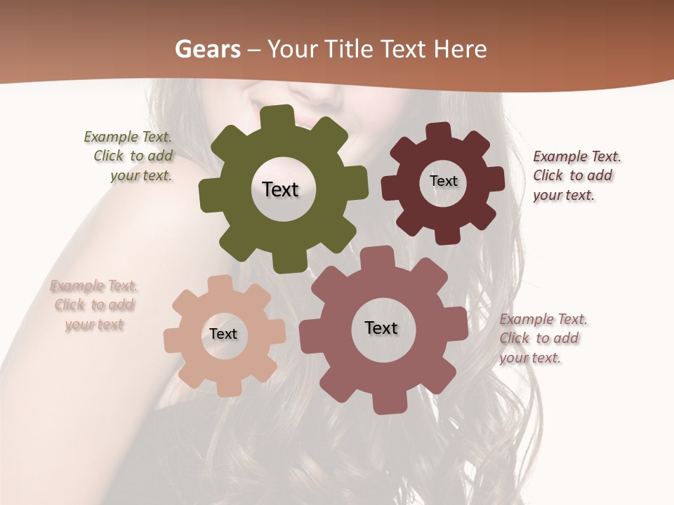 Fashion Laughing Girl PowerPoint Template