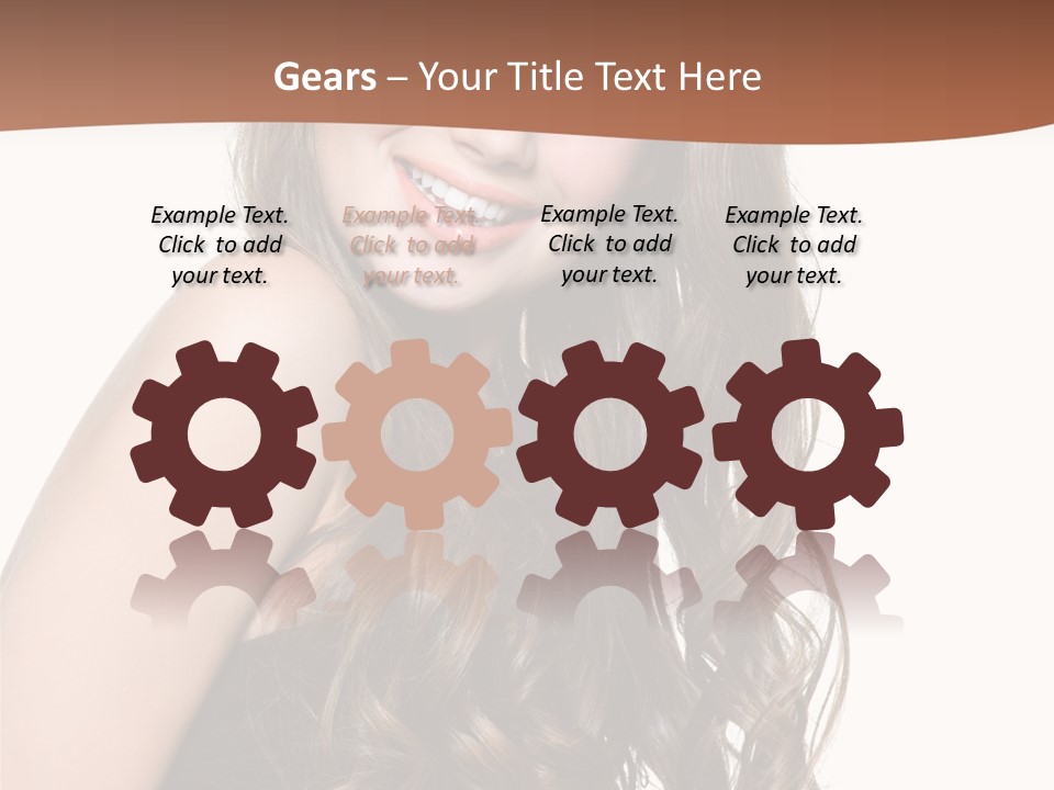 Fashion Laughing Girl PowerPoint Template