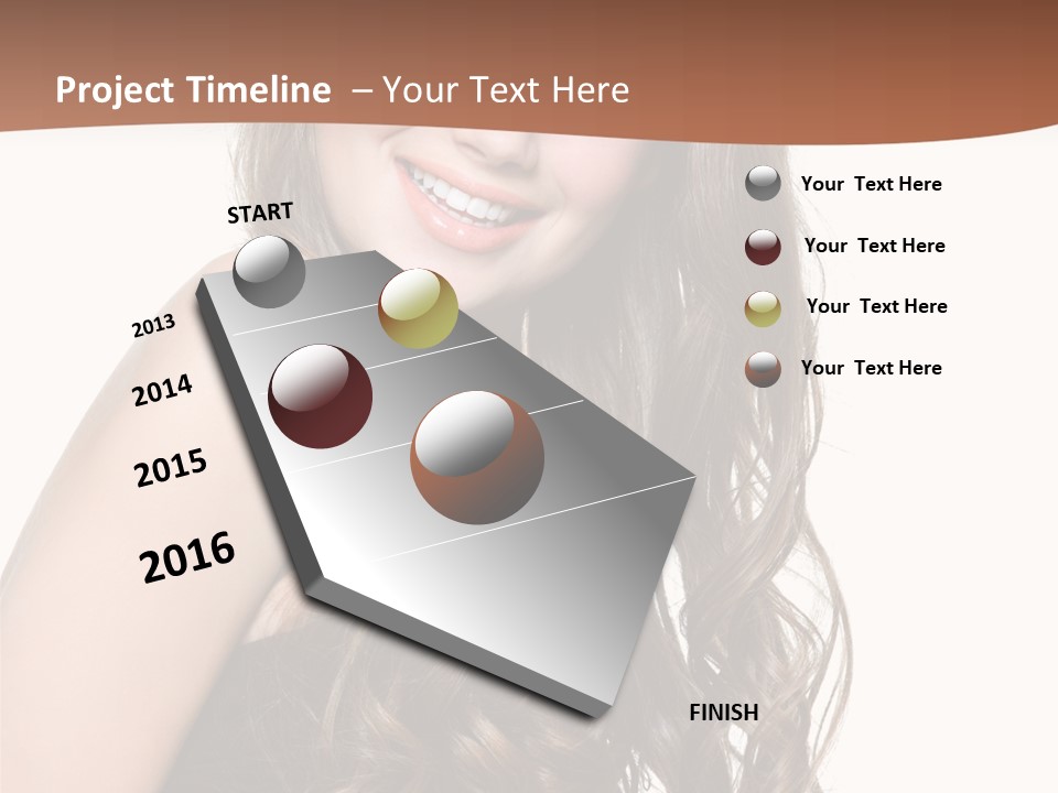 Fashion Laughing Girl PowerPoint Template