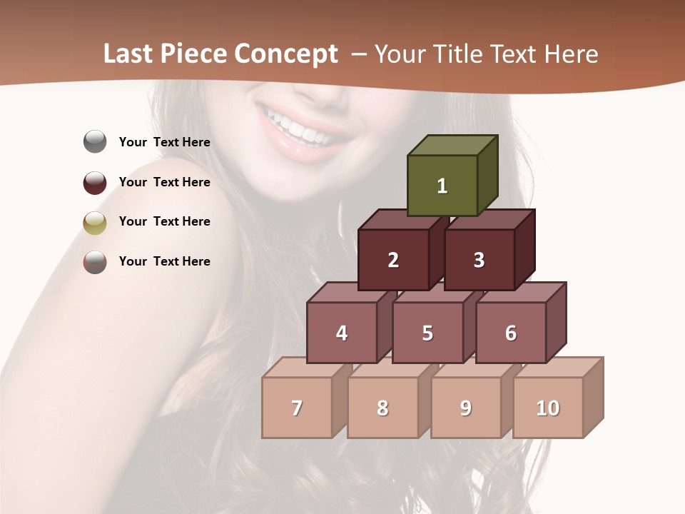 Fashion Laughing Girl PowerPoint Template