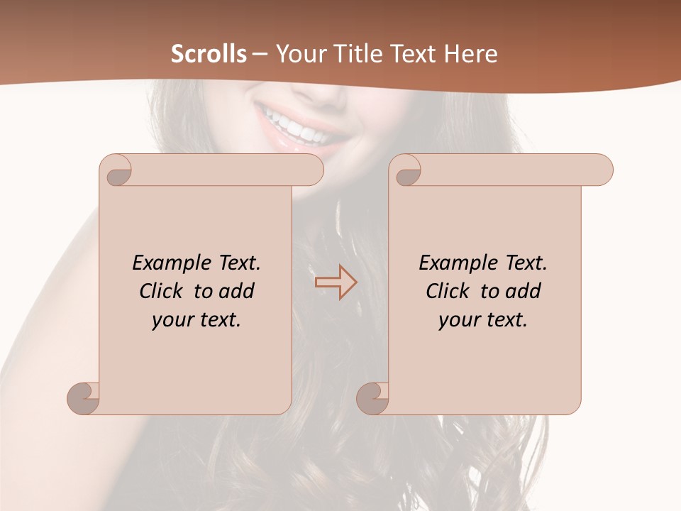 Fashion Laughing Girl PowerPoint Template