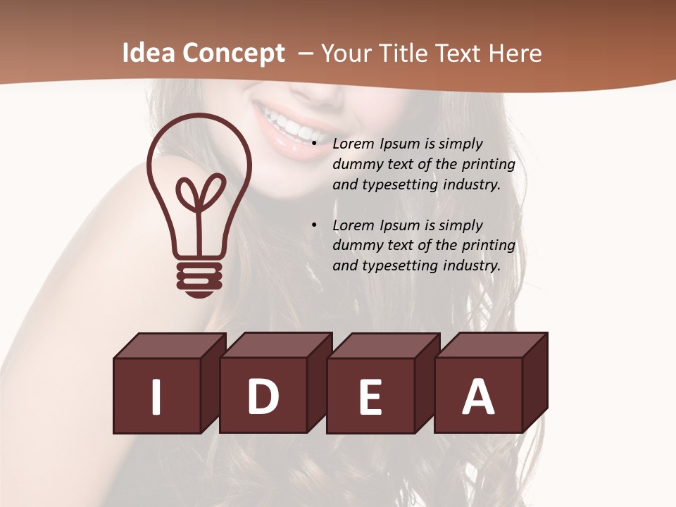 Fashion Laughing Girl PowerPoint Template