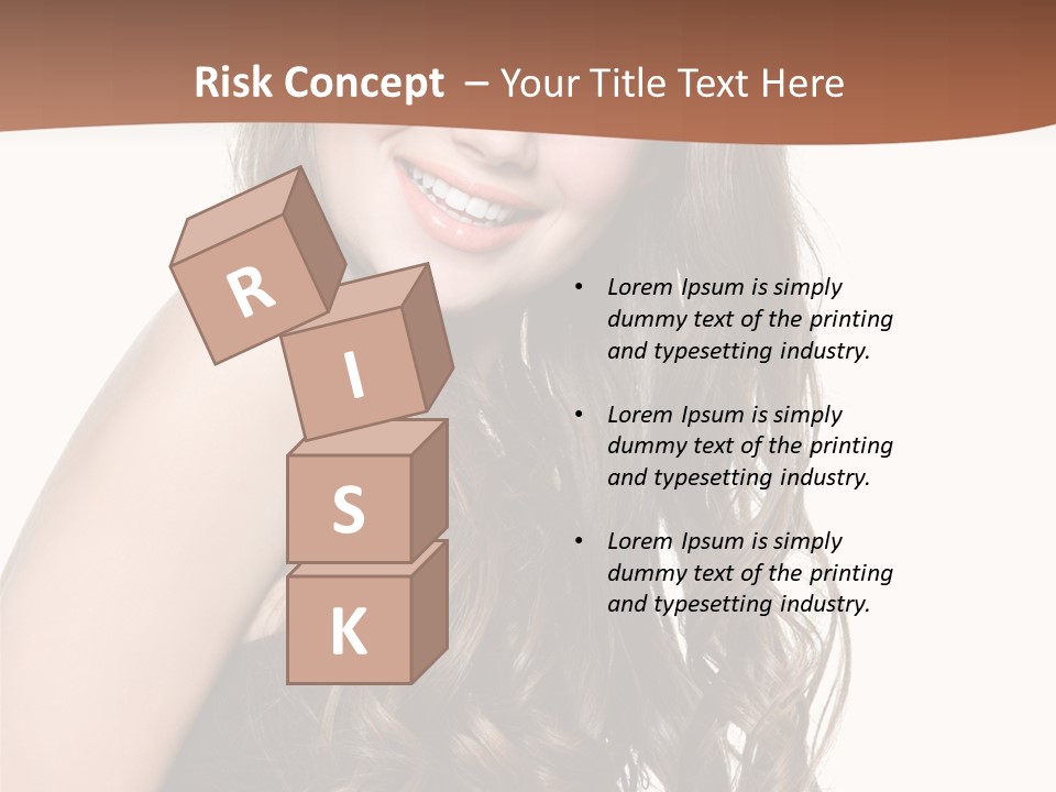 Fashion Laughing Girl PowerPoint Template