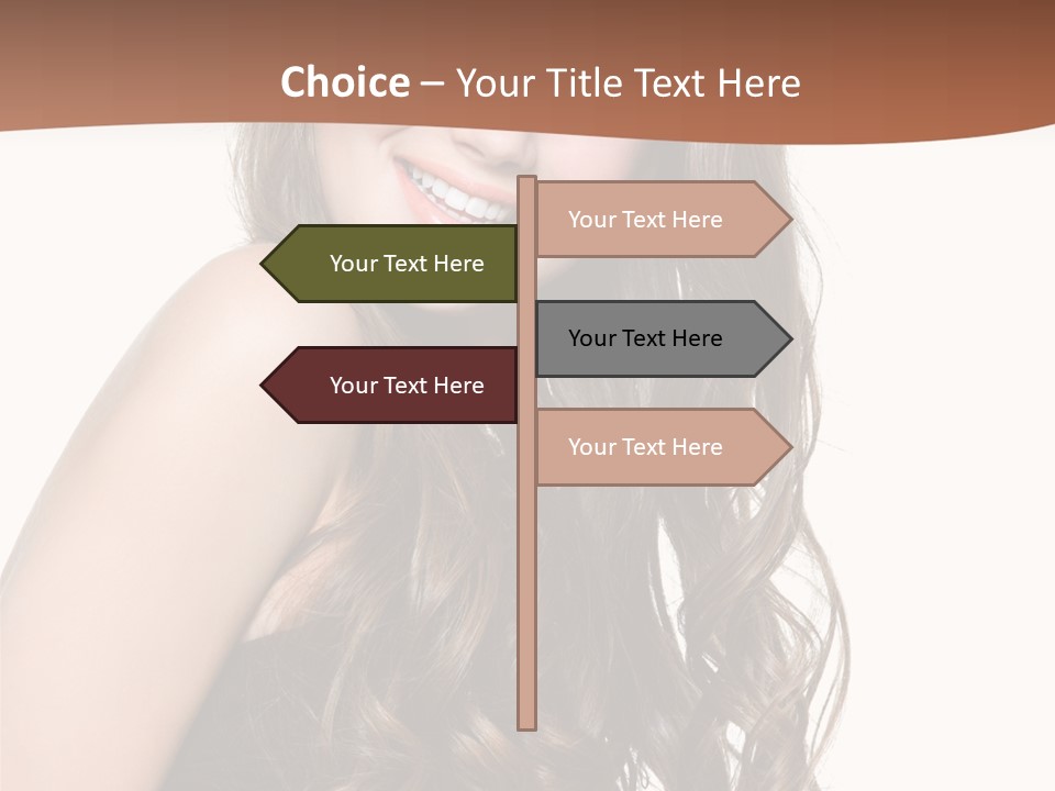 Fashion Laughing Girl PowerPoint Template