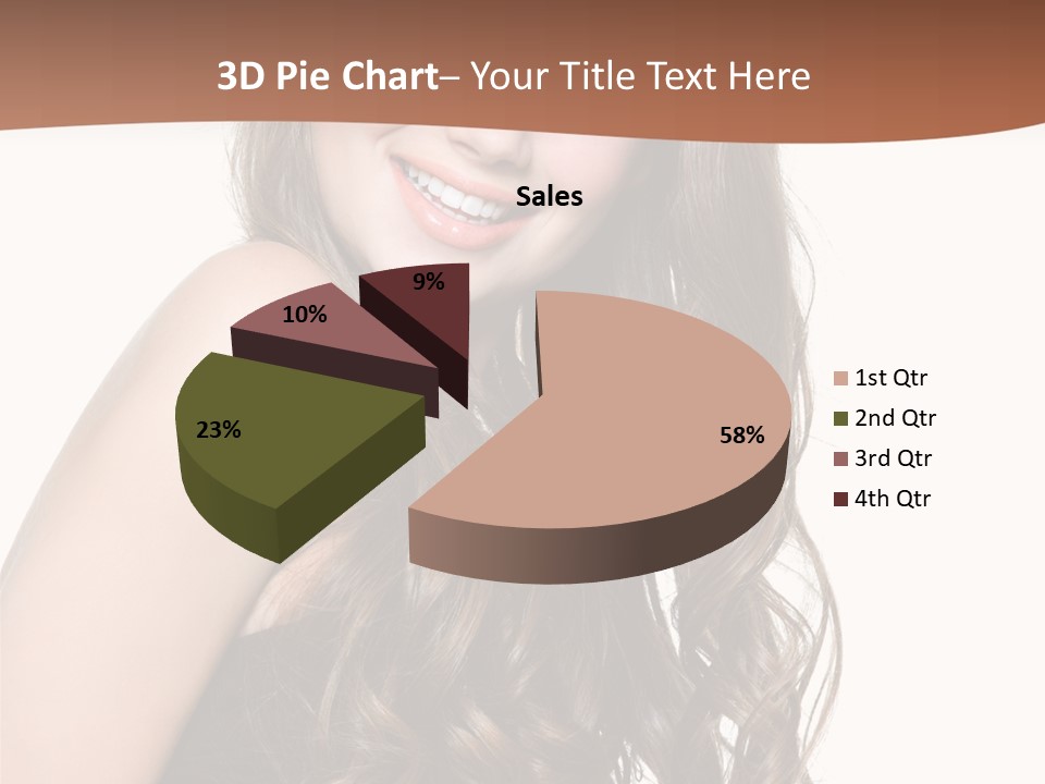 Fashion Laughing Girl PowerPoint Template