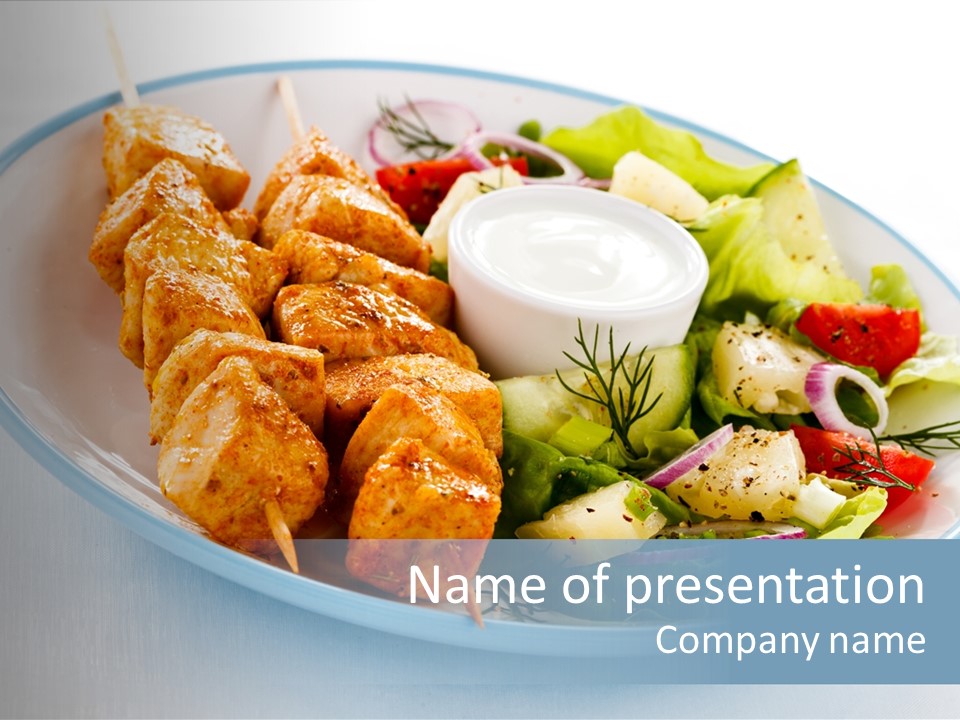 Mediterranean Appetiser Stick PowerPoint Template