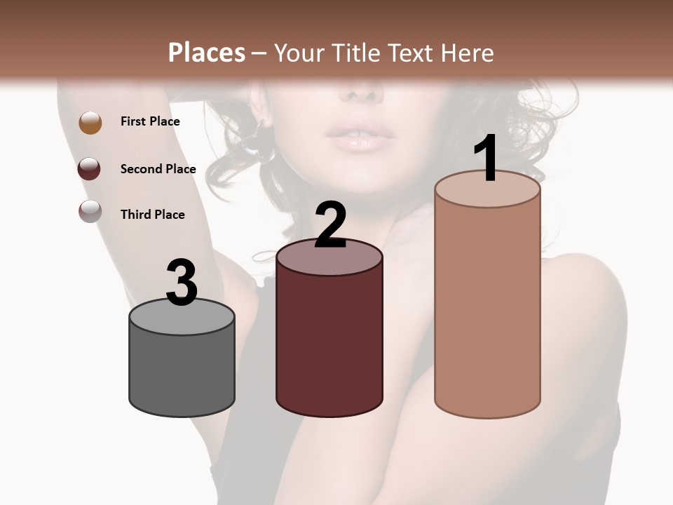 Copy Space Ringlet Looking PowerPoint Template