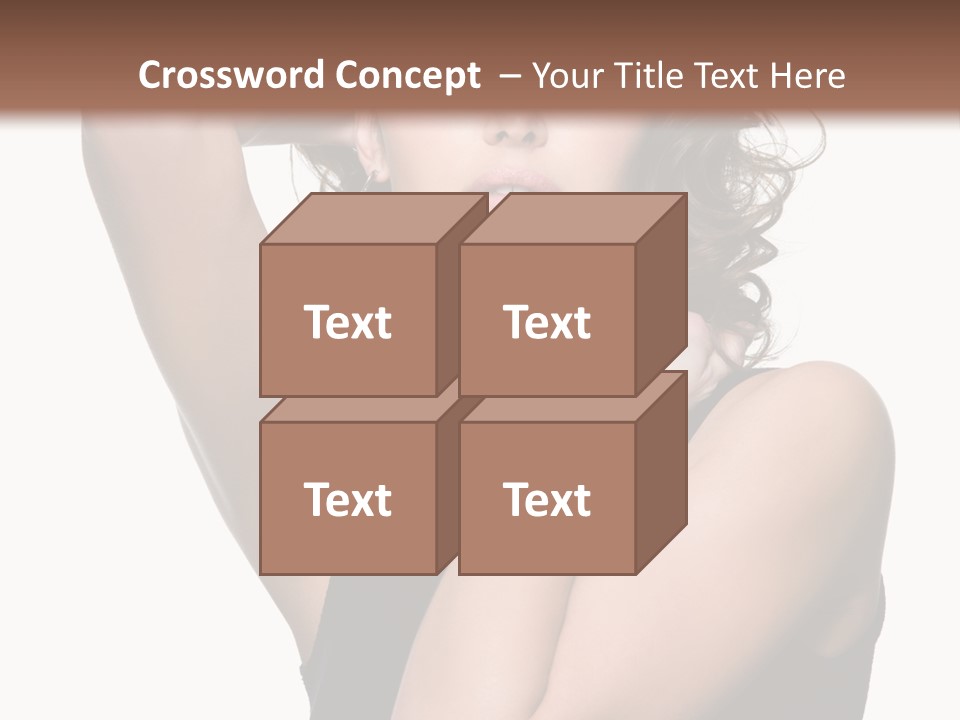 Copy Space Ringlet Looking PowerPoint Template