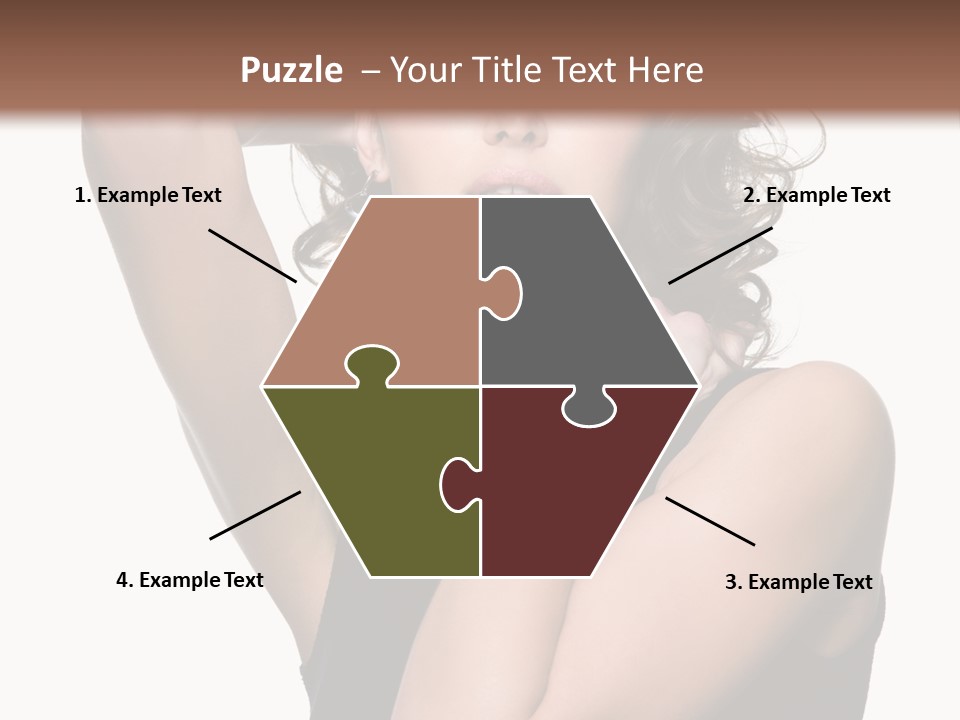 Copy Space Ringlet Looking PowerPoint Template