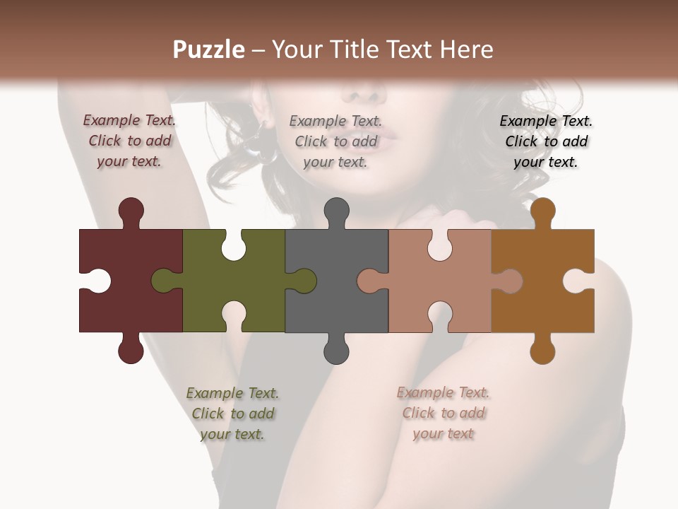 Copy Space Ringlet Looking PowerPoint Template