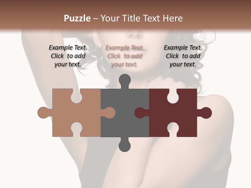 Copy Space Ringlet Looking PowerPoint Template