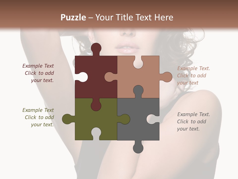 Copy Space Ringlet Looking PowerPoint Template