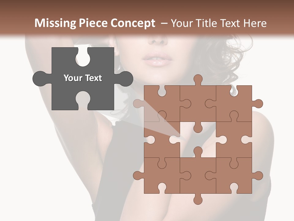 Copy Space Ringlet Looking PowerPoint Template