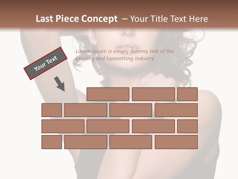 Copy Space Ringlet Looking PowerPoint Template