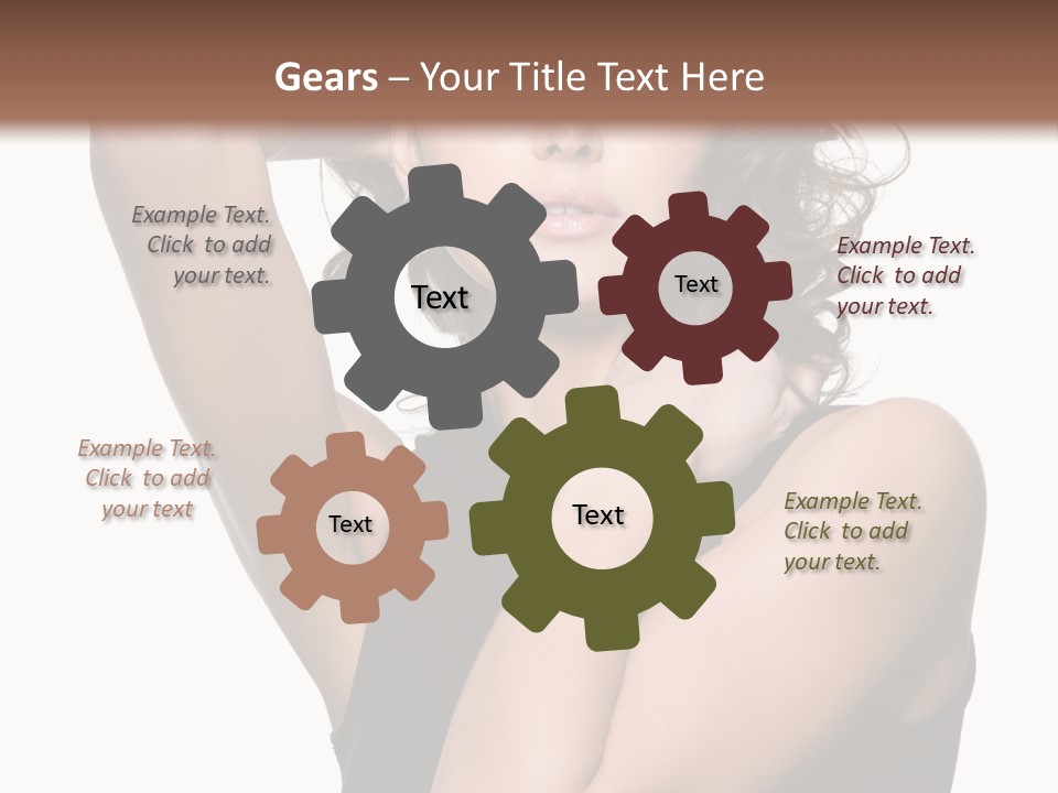 Copy Space Ringlet Looking PowerPoint Template