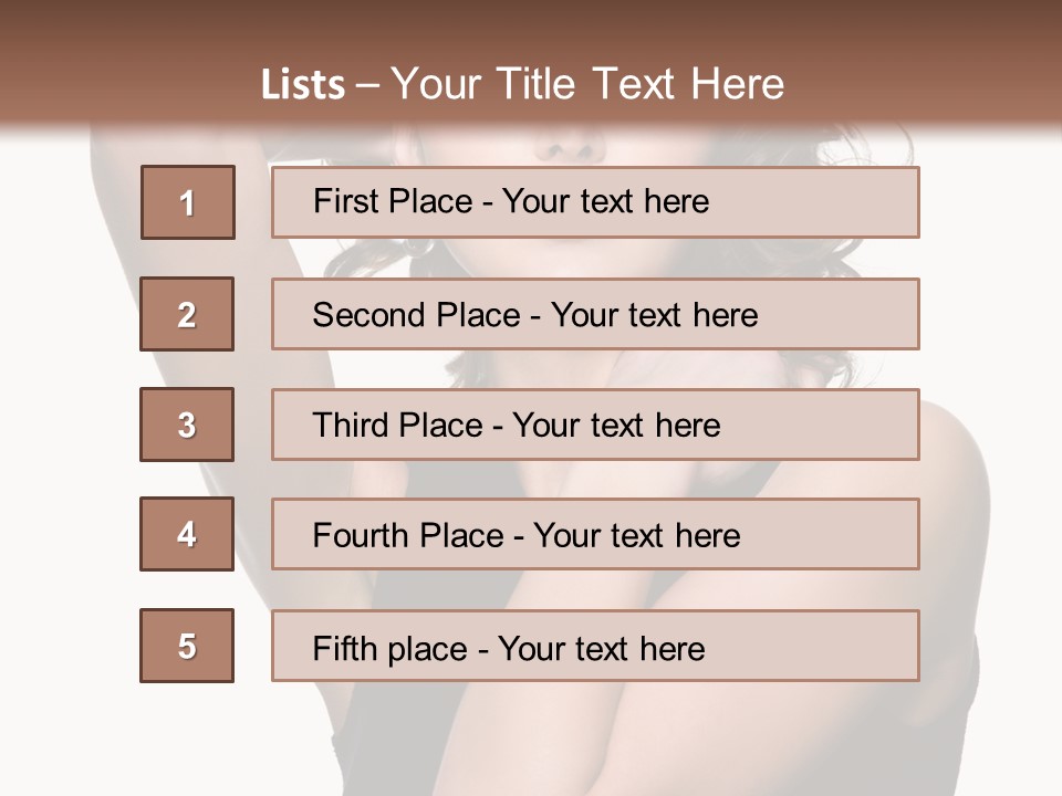 Copy Space Ringlet Looking PowerPoint Template