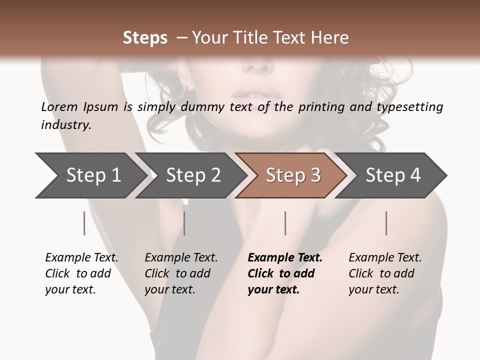 Copy Space Ringlet Looking PowerPoint Template
