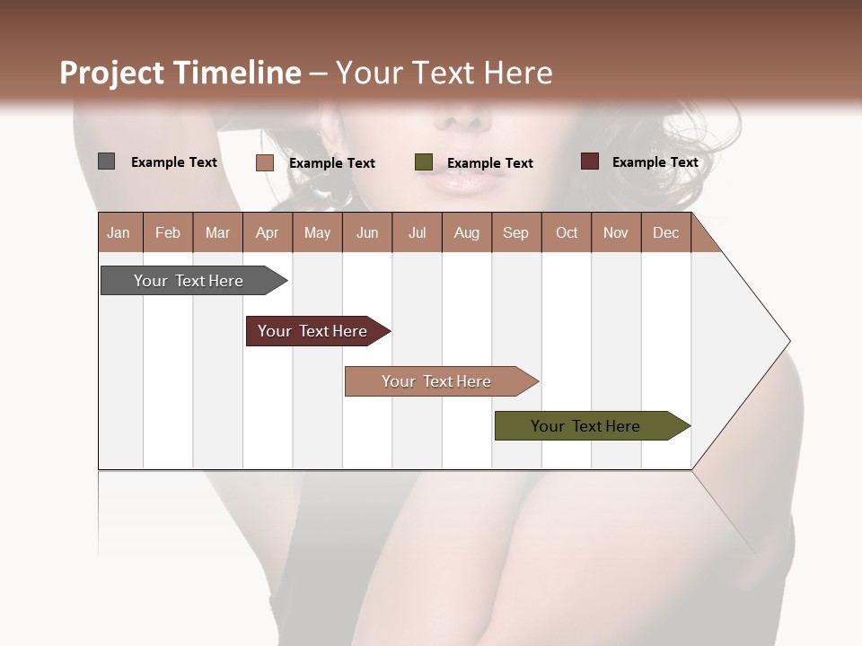 Copy Space Ringlet Looking PowerPoint Template