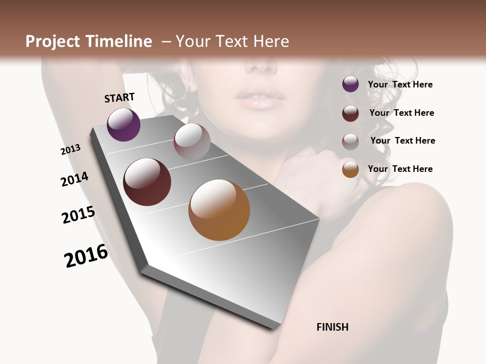 Copy Space Ringlet Looking PowerPoint Template