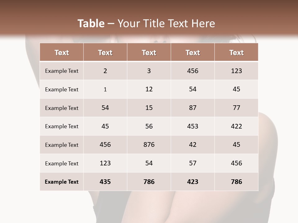 Copy Space Ringlet Looking PowerPoint Template
