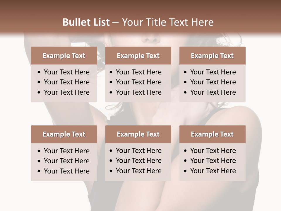 Copy Space Ringlet Looking PowerPoint Template