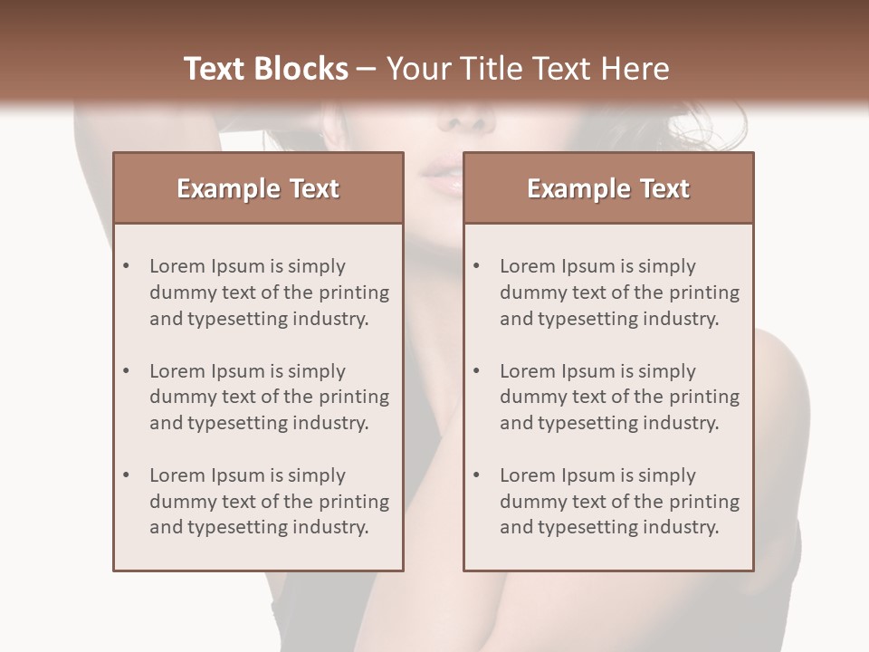 Copy Space Ringlet Looking PowerPoint Template