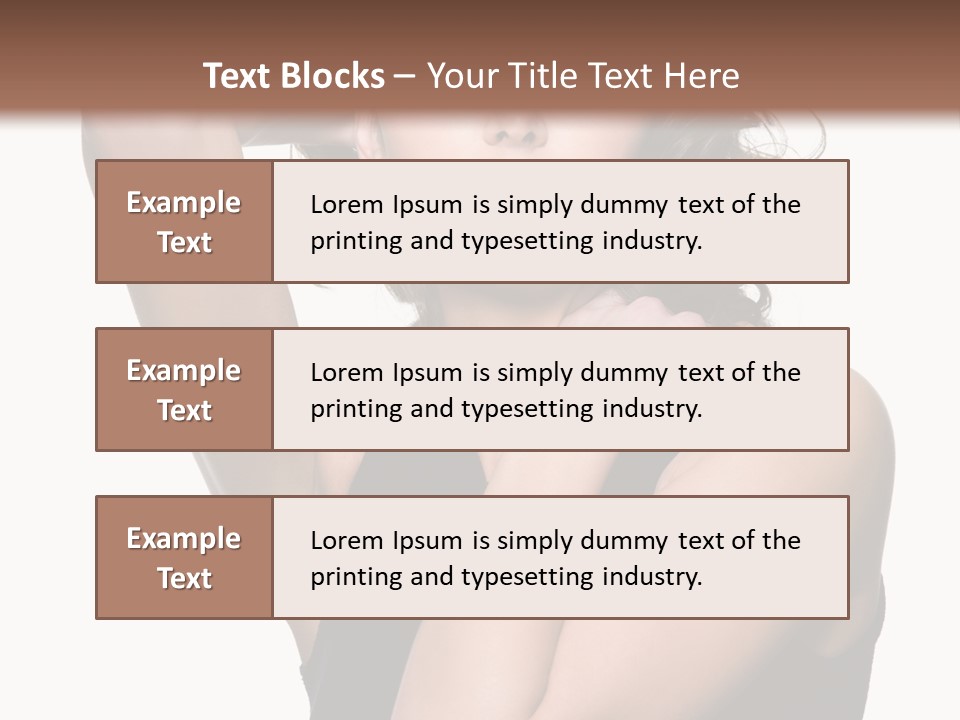 Copy Space Ringlet Looking PowerPoint Template