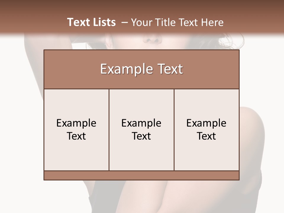 Copy Space Ringlet Looking PowerPoint Template
