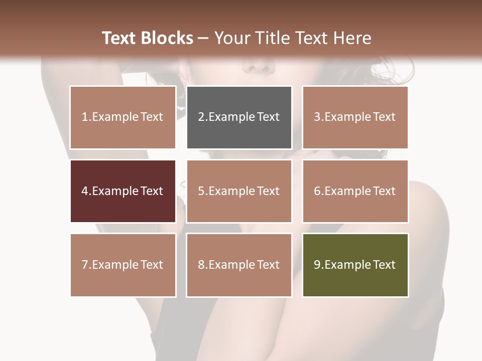 Copy Space Ringlet Looking PowerPoint Template