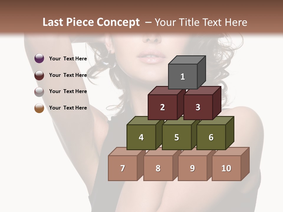 Copy Space Ringlet Looking PowerPoint Template