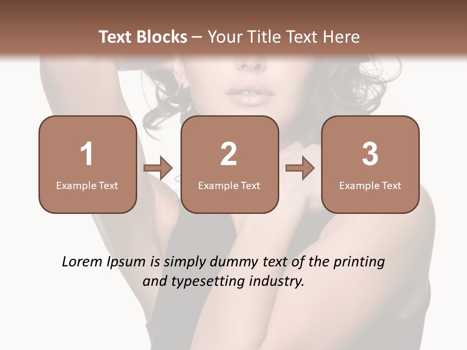 Copy Space Ringlet Looking PowerPoint Template
