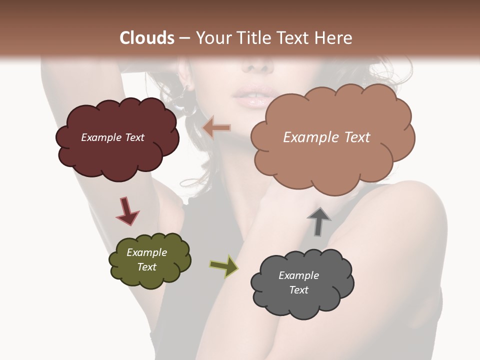 Copy Space Ringlet Looking PowerPoint Template