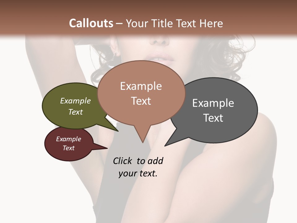 Copy Space Ringlet Looking PowerPoint Template