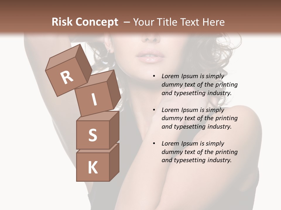 Copy Space Ringlet Looking PowerPoint Template