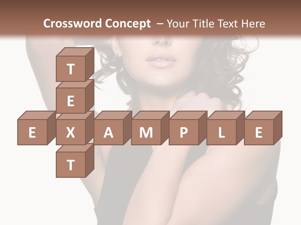 Copy Space Ringlet Looking PowerPoint Template