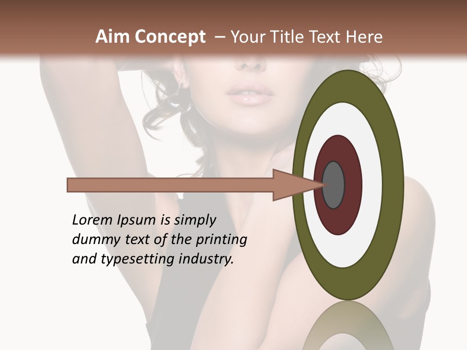 Copy Space Ringlet Looking PowerPoint Template