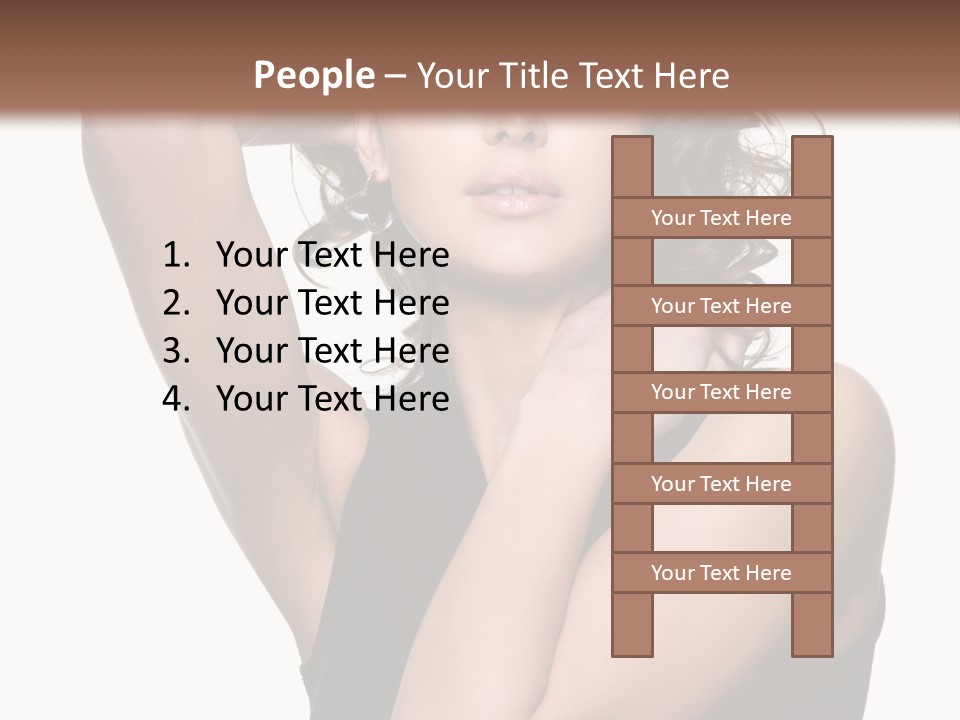 Copy Space Ringlet Looking PowerPoint Template