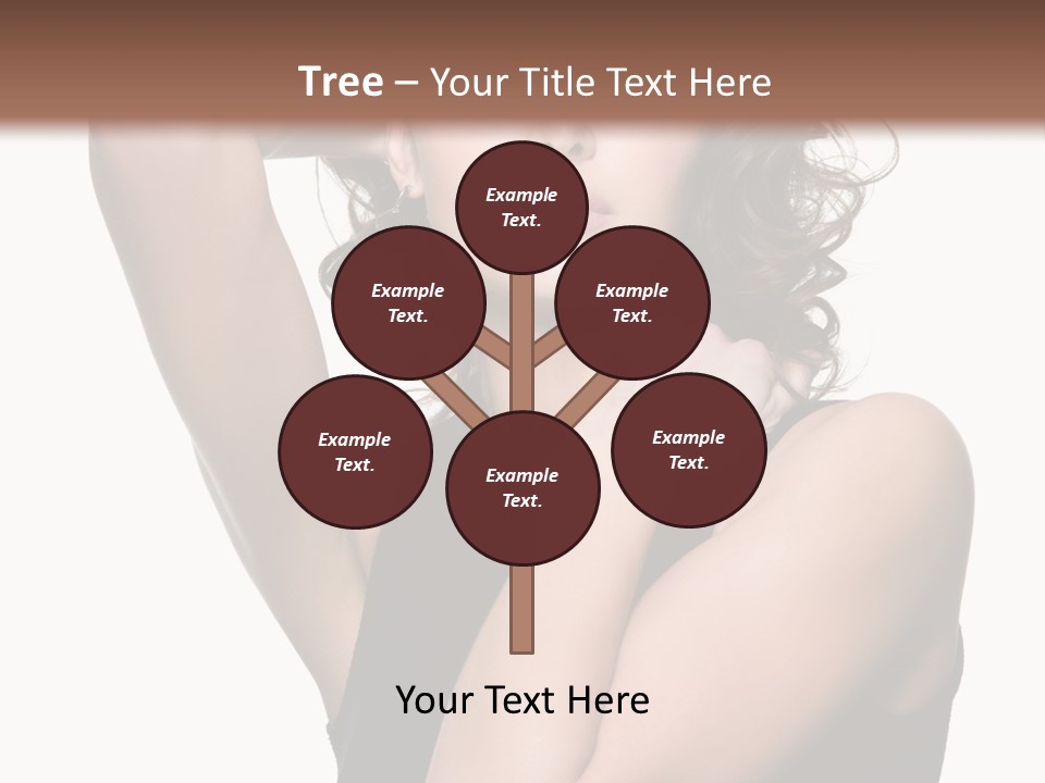 Copy Space Ringlet Looking PowerPoint Template