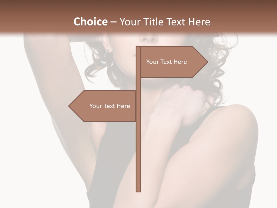 Copy Space Ringlet Looking PowerPoint Template