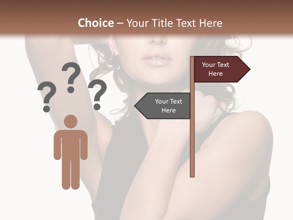 Copy Space Ringlet Looking PowerPoint Template