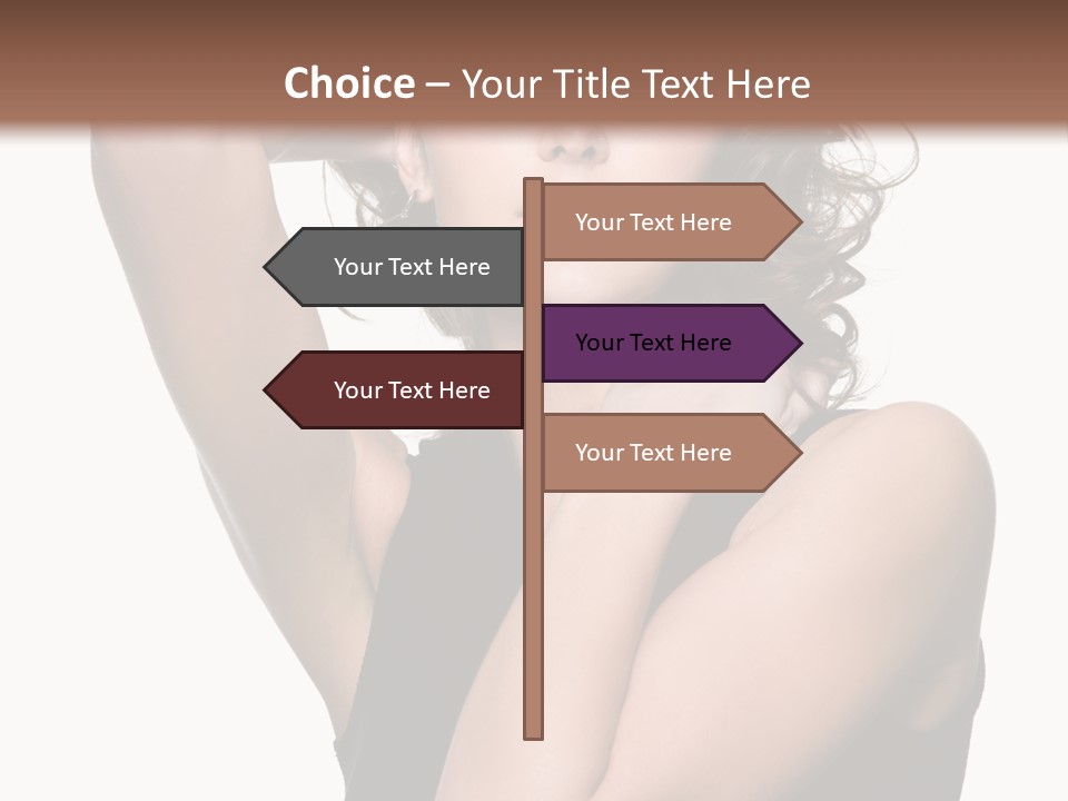 Copy Space Ringlet Looking PowerPoint Template